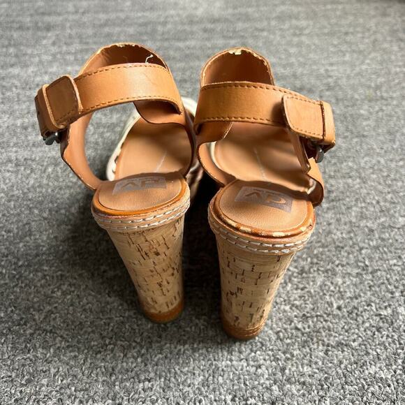 Dolce Vita Cork Wedges Camel & White - Size 10 - Picture 3 of 11